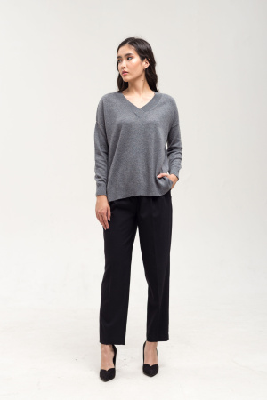 Пуловер жен 02056 каш Мунх (L-48, 74 серый)