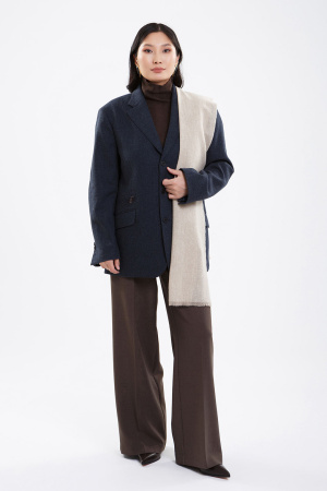 Шарф шерсть WDL66008 БлюСкай (165*30, 300 светло-кор)