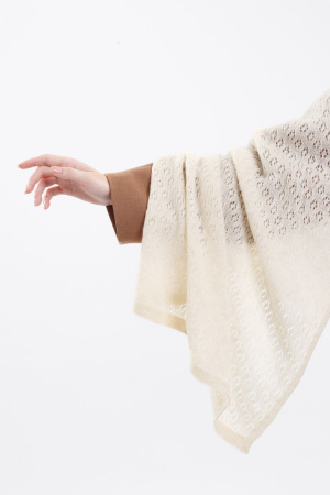 Палантин шерсть вязанный ТОД (70*200, бежевый)