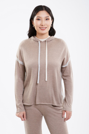 Худи шелк+каш 112-0220-009 Хан Богд (S, 3117/1507/1509 св.кор/св.серый/белый)