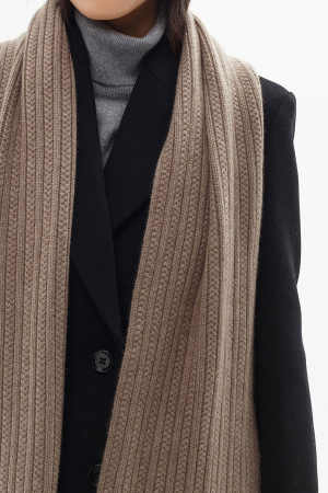 Шарф KW211297 гоби (F, 57 коричневый)