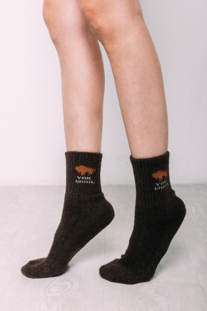 Носки 100% шерсть яка ТОД (34-36, шоколадный)