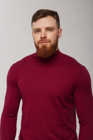 Джемпер муж KМ060540 каш+шелк гоби (M-46, 46 бордо)