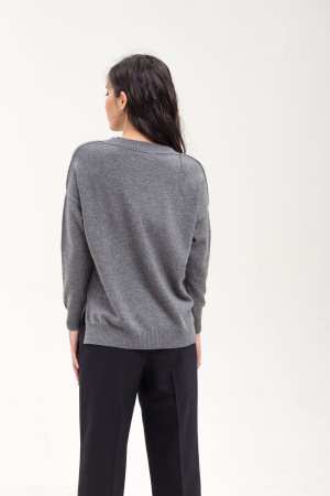 Пуловер жен 02056 каш Мунх (L-48, 74 серый)