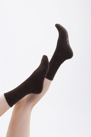 Носки 100% шерсть КАШЕМИР ХАУС (KHAN CASHMERE) (34-36, шоколадный)