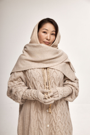 Кардиган-пальто жен 32144 каш (обр Абз) мунх (L, 1000 бежево-кор)