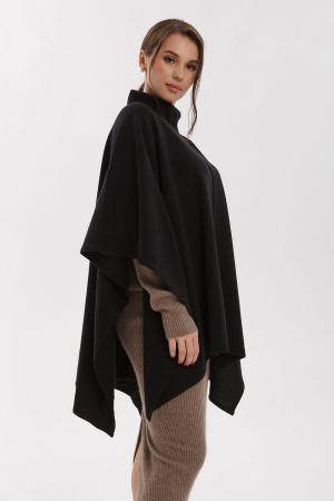 Пончо жен KW170597 гоби (XS-S, 1481 черн)
