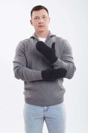 Варежки взрослые 70% шерсть ТОД (1, графитовый)