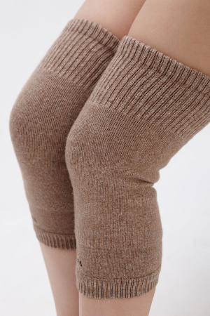 Наколенники длинные 70% шерсть ТОД (F, коричневый )