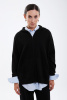 Кардиган жен 08344 с капюш як Munkh (XL-50, 81 черный)