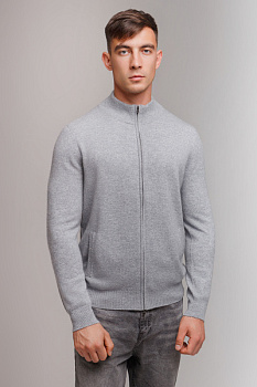 Купить кардиган из кашемира на молнии gobi. Цвет: Чёрно-синий, Коричневый, Тёмно-серый, Серебристо-серый, Графитовый, Чёрный, Светло-серый
