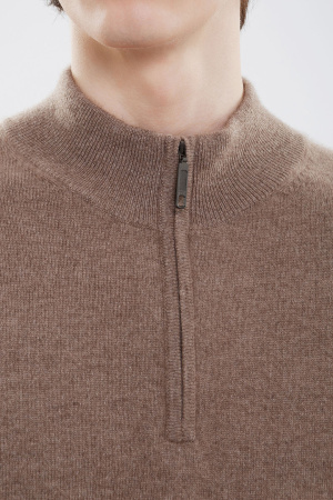 Сорочка муж 11008 на молнии каш Мунх (M-46, 57 коричневый)