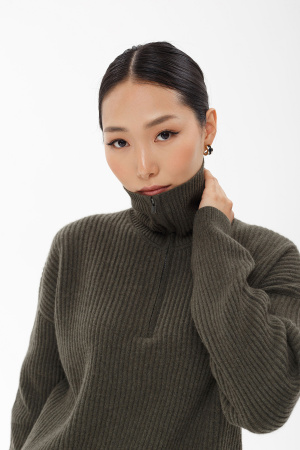 Сорочка жен 11061 на молнии каш мунх (L-48, 740 хаки)