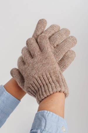 Перчатки детские 70% шерсть ТОД (2 , коричневый )