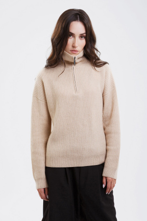 Сорочка жен 11061 на молнии каш мунх (M-46, 02 бежев)