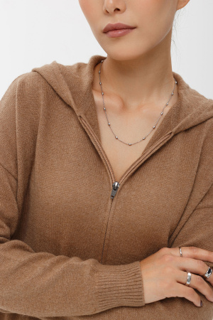 Кардиган жен 08344 с капюш вербл мунх (M-46, 02 рыжий)