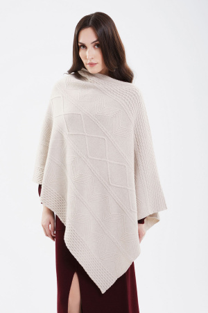 Жилет (пончо) жен 11-24-201-ОС Гоеол (F, 1310 бежево-белый)